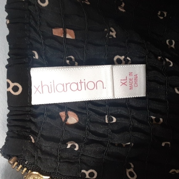 Xhilaration Spaghetti Strap Tribal Black Mini Dress - Picture 3 of 8